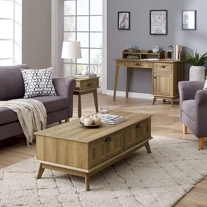 Caffoz Center Coffee Table with Two Fully Extended Drawers