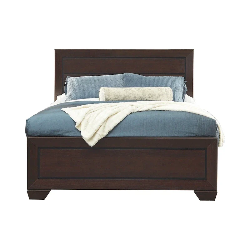 Oatfield Dark Cocoa 5-piece Panel Bedroom Set with 2 Nightstands
