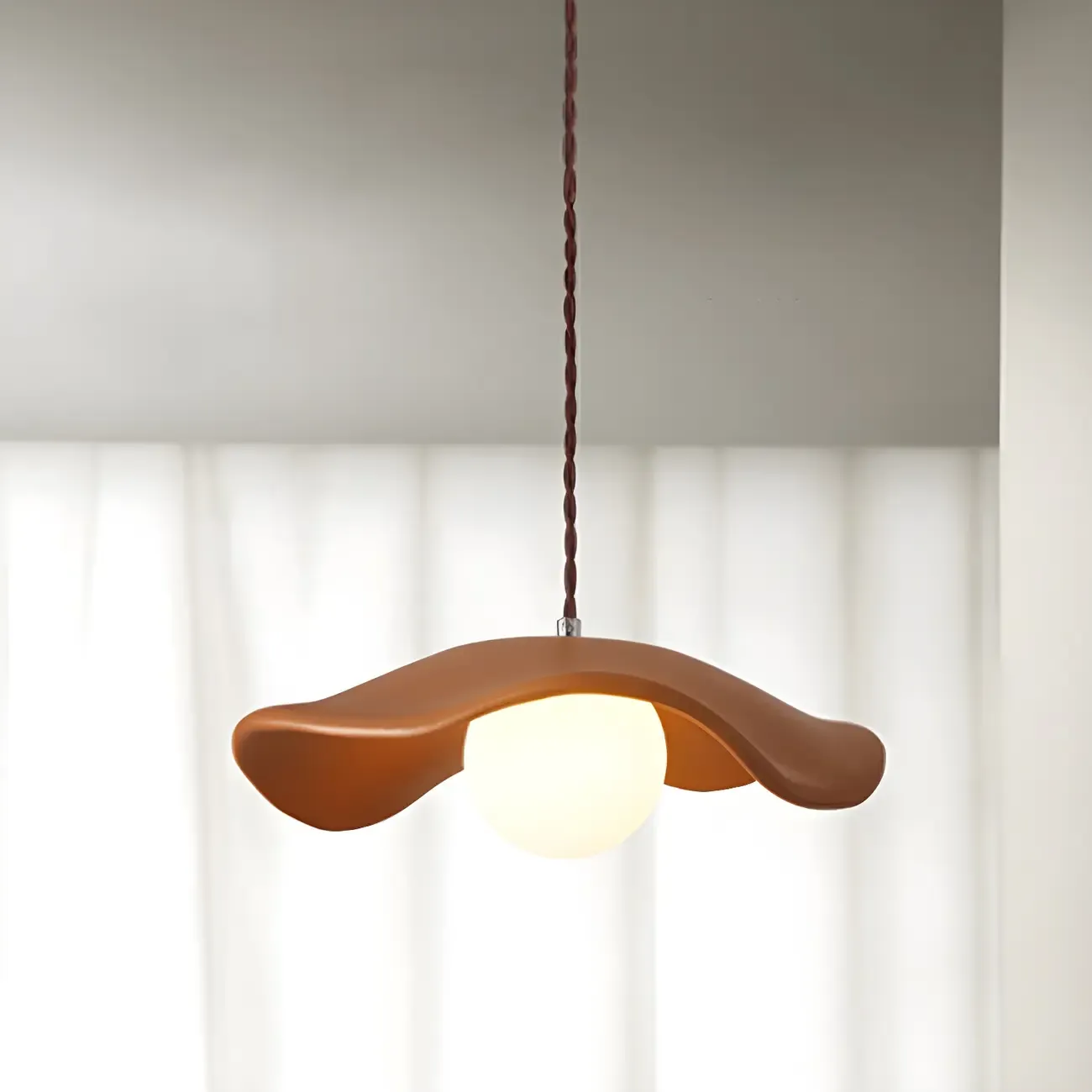 Modern Resin Green Saucer Pendant Light Kitchen