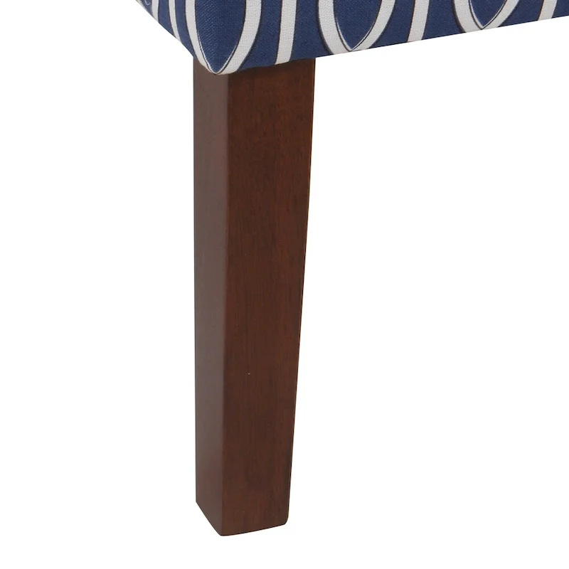 Blue Trellis Swoop Accent Chair