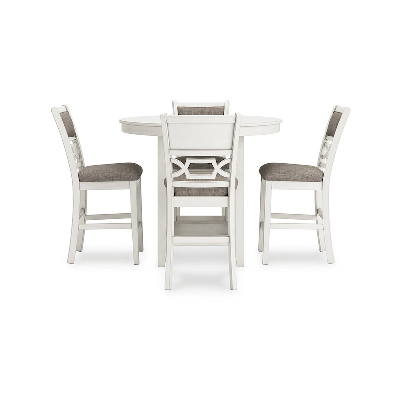 Signature Design by Ashley Erinberg White/Gray Dining Counter Table Set (Set of 5)
