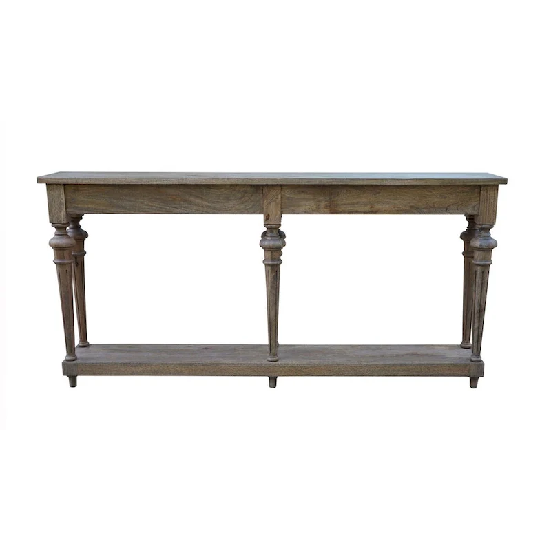 Arin 72-inch Traditional Turned Leg Console Table, Mango Hardwood