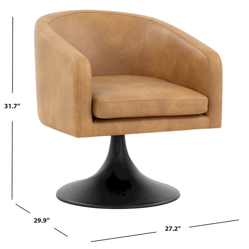 SAFAVIEH Couture Tela Pedestal Chair - 27.6 W x 29.7 L x 31.9 H - 27Wx30Dx32H