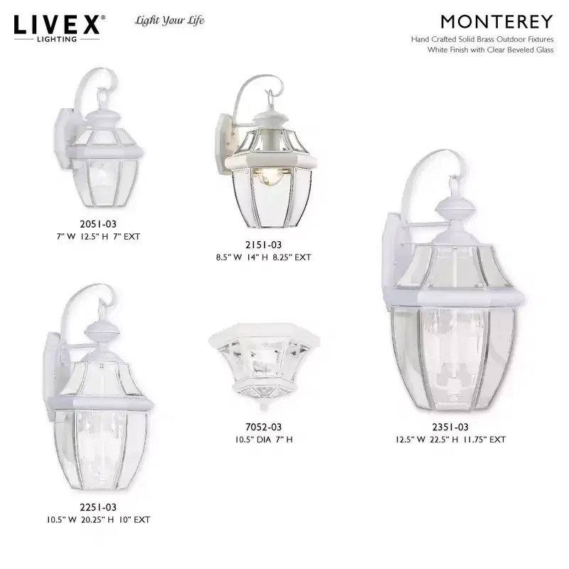 Livex Lighting Monterey 1 - Light Wall Light in White