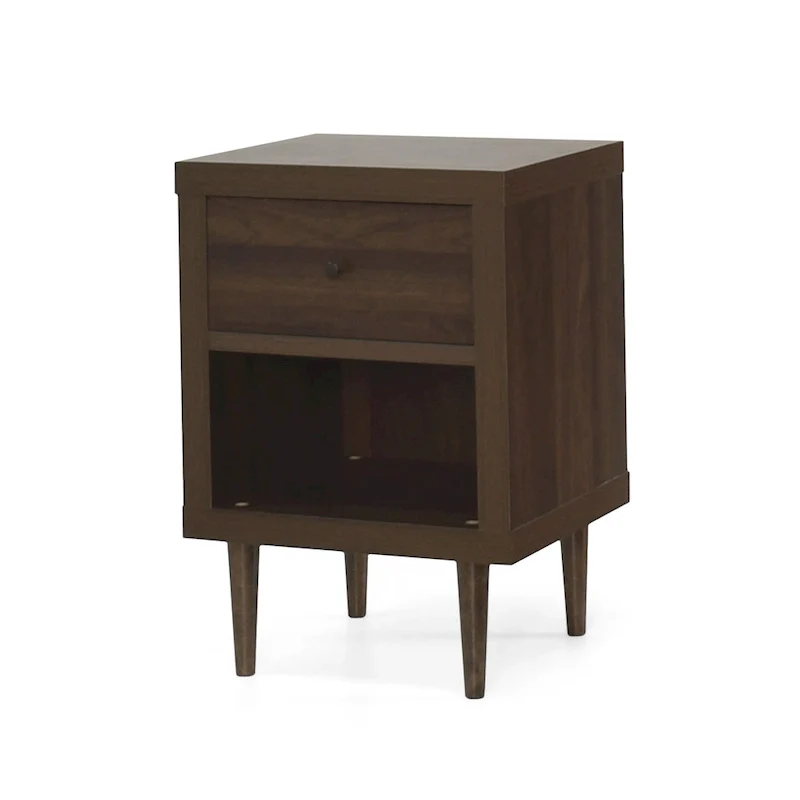 Nystrom Faux Wood Single Drawer Nightstand by Christopher Knight Home