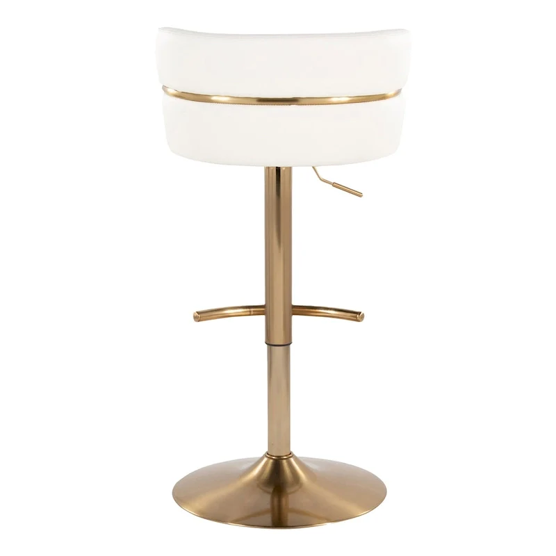 Adjustable Bar Stools with Rounded T Footrest Set of 2