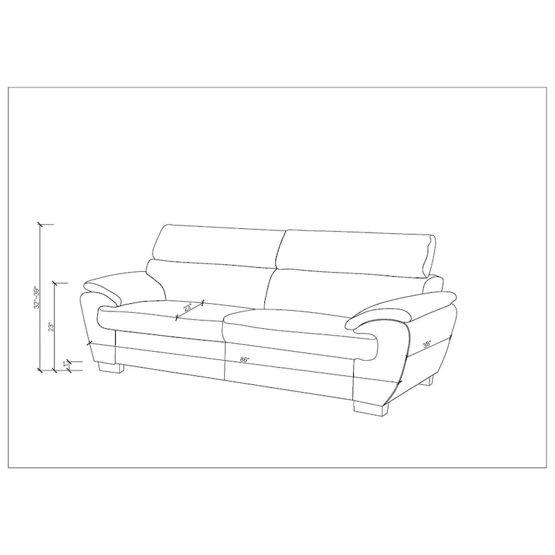 Genuine Leather Loveseat