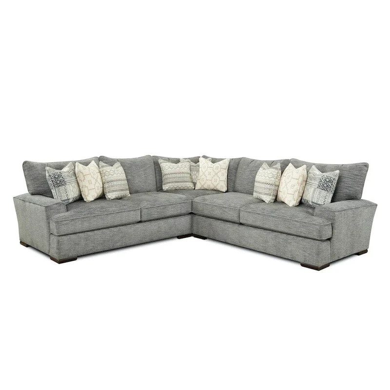 Slate Handwoven Symmetrical Sectional Sofa