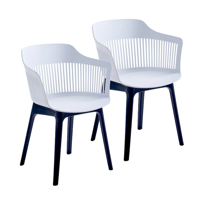 Porthos Home Palmer Dining Chairs Set of 2, Plastic Shell And Legs