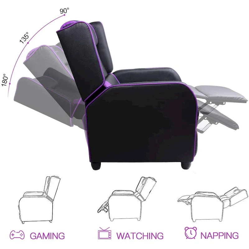 BOSSIN Gaming Recliner Chair Racing Style High Back Chair Living Room Recliners Theater Seating