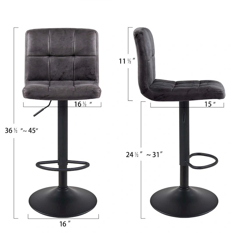 Swivel Adjustable Height with Armless Bar Stools