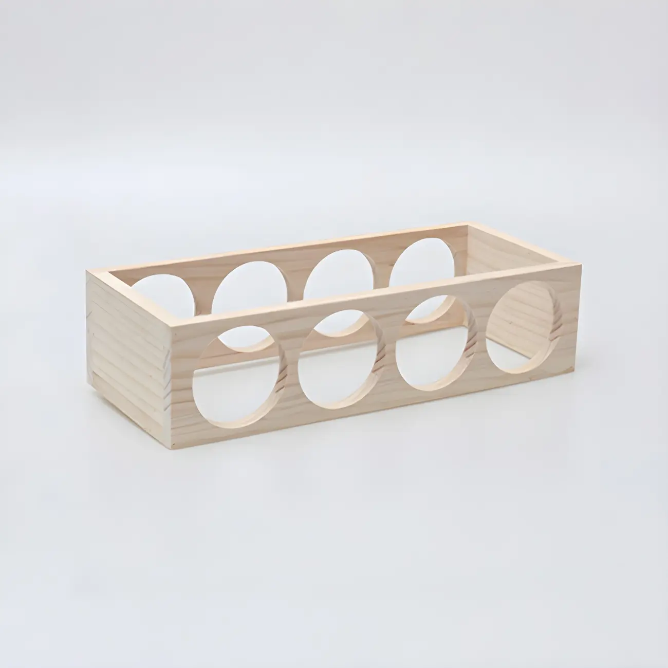 Natural Wooden Stackable Wine Rack Tabletop Wine Holder