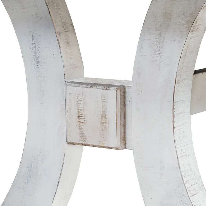 Furniture of America Sylmer White 86-inch Wood Expandable Dining Table