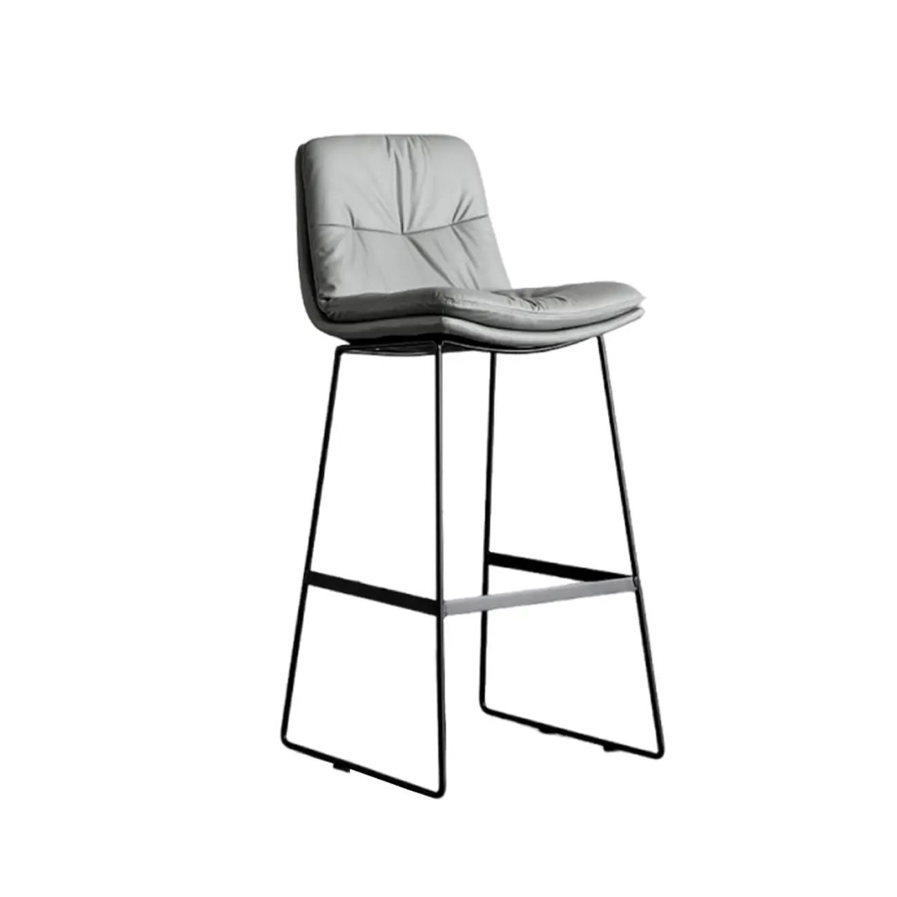 Saddle Metal Frame Leather Counter Bar Stools with Back