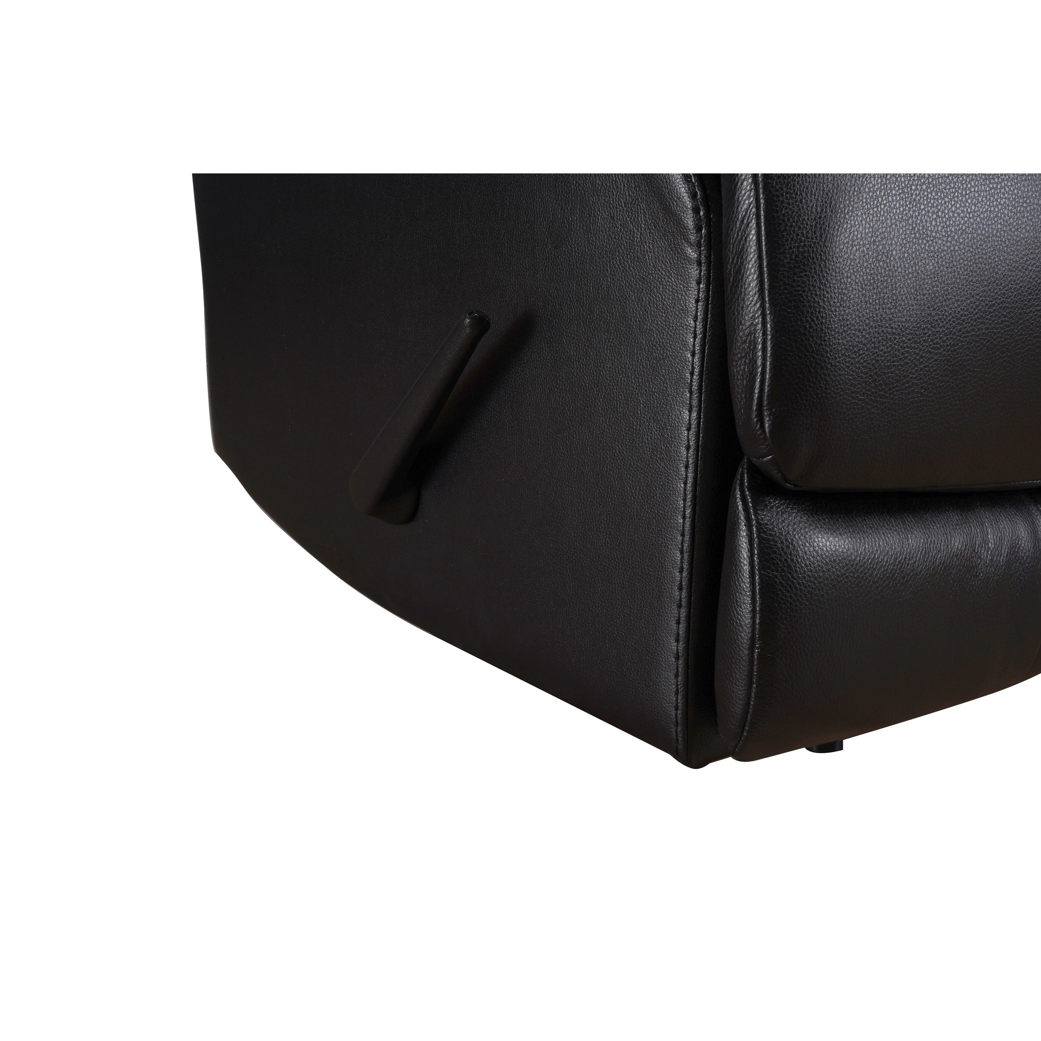 Davin Top Grain Leather Genuine leather Brown Extendable Footrest Manual Recliner