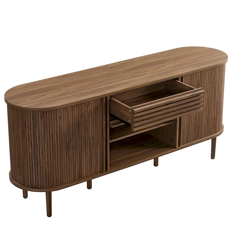 Harlan 67  Fluted Oval Sideboard Cabinet