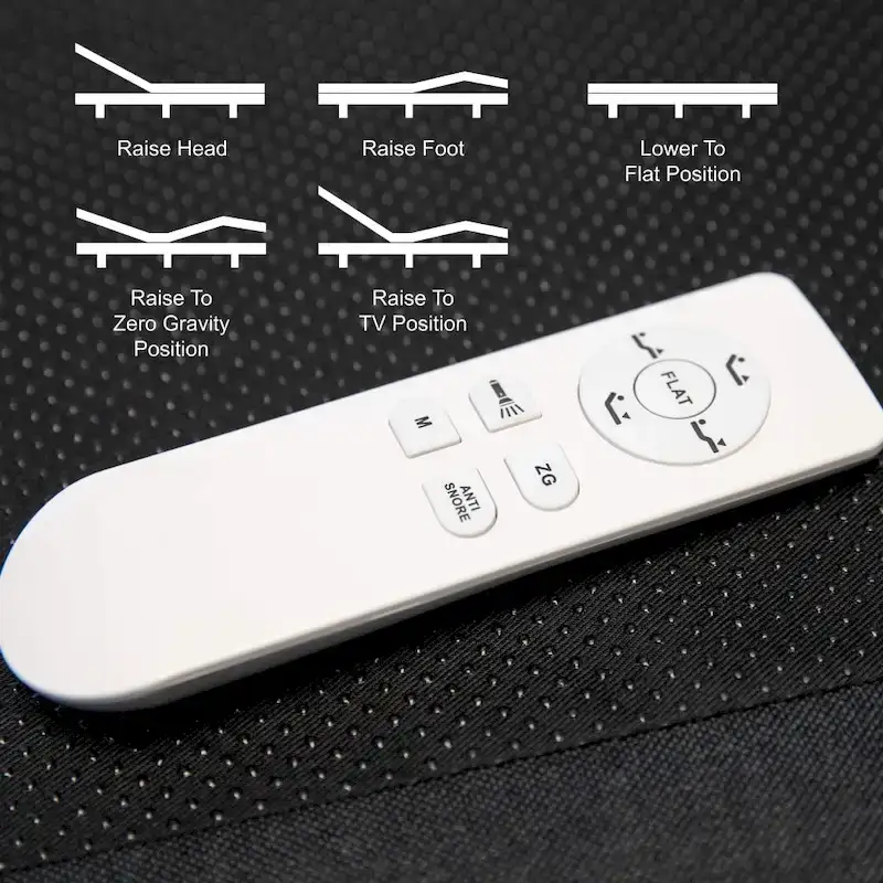 Anti-skid Upholstered Adjustable Bed Base with Wireless Remote