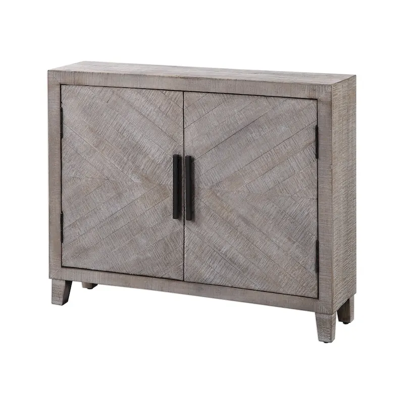 White Washed Accent Cabinet