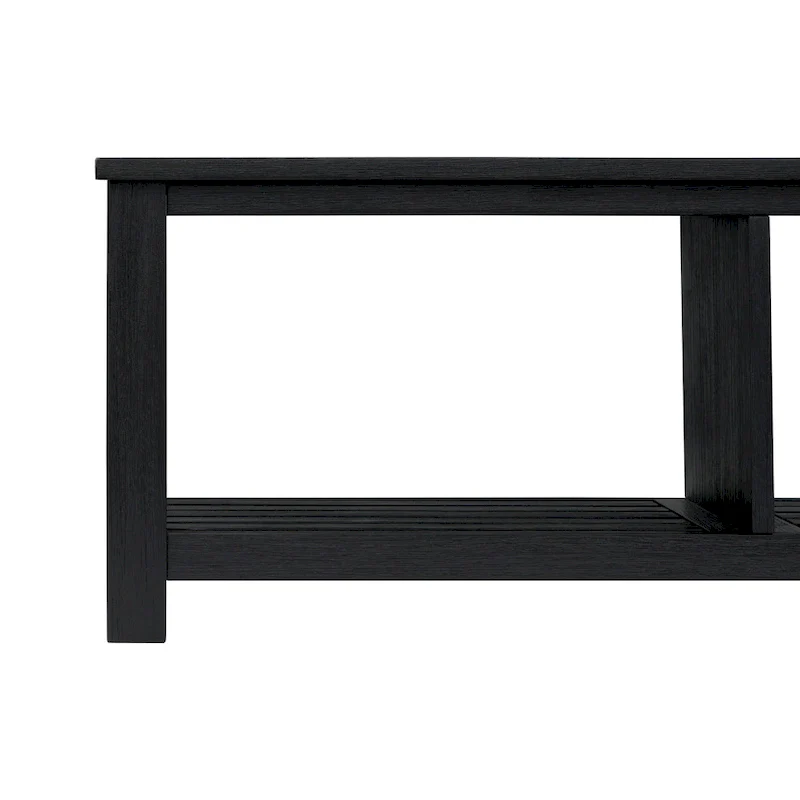 Brown / Drifted Sand / Alto Black Solid Acacia Wood TV Bench, Single