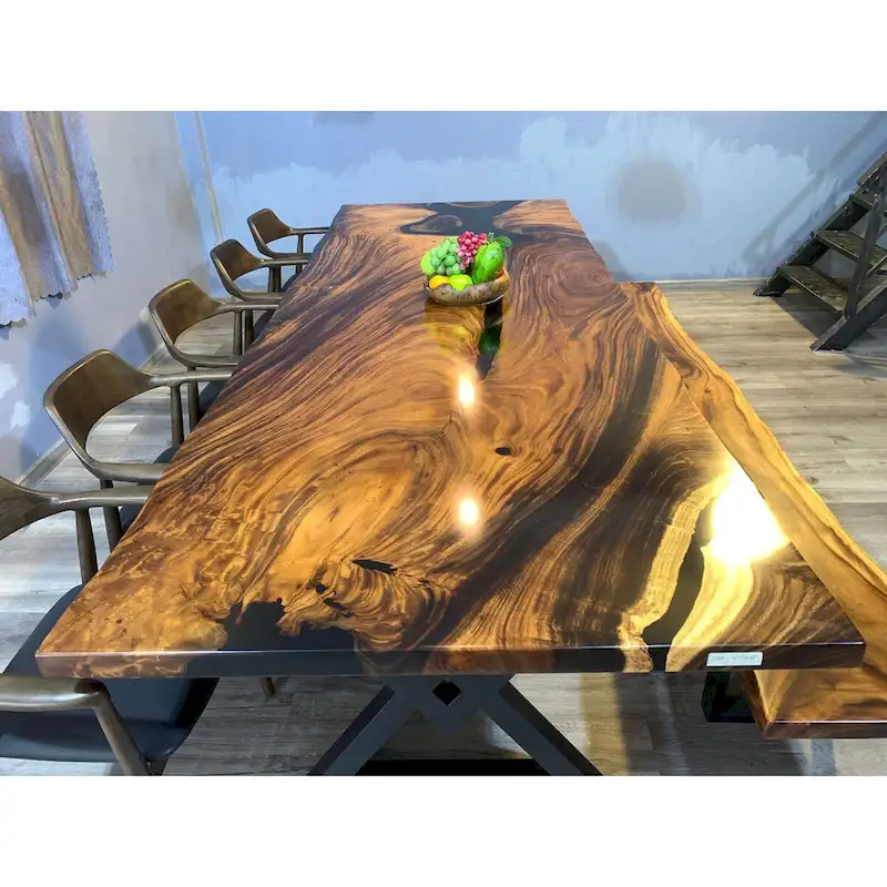 Sundaland 118  Large Slap Live Edge Dining Table