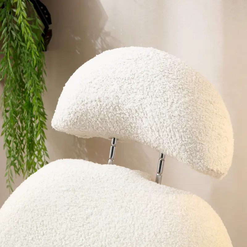 Sherpa Fabric Upholstered Rocker Glider Chair