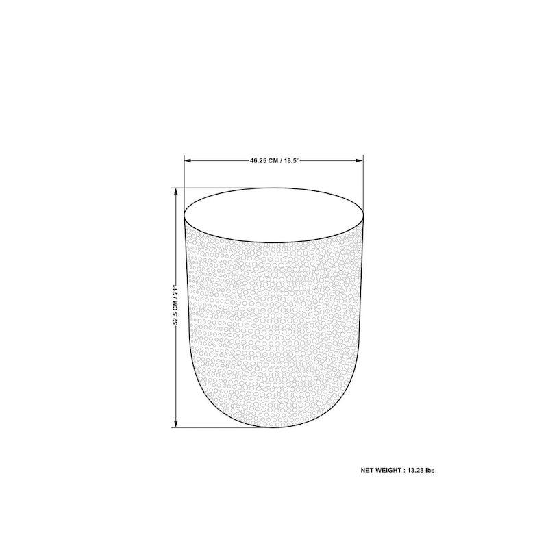 WYNDENHALL Kacy Boho 19 inch Wide Metal Metal Side Table, Fully Assembled