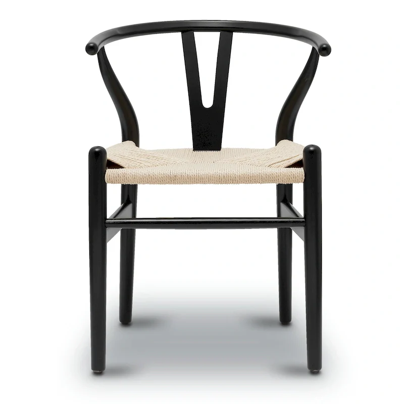 Poly & Bark Weave Chair - Solid Wood with Woven Seat