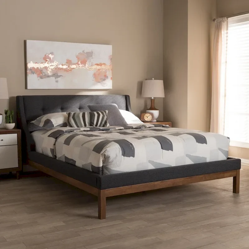 Strick & Bolton Vija Contemporary Fabric Platform Bed