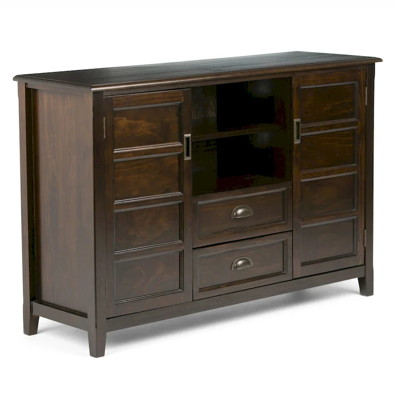 Multi-Color Transitional Solid Wood TV Stand for TVs up to 60