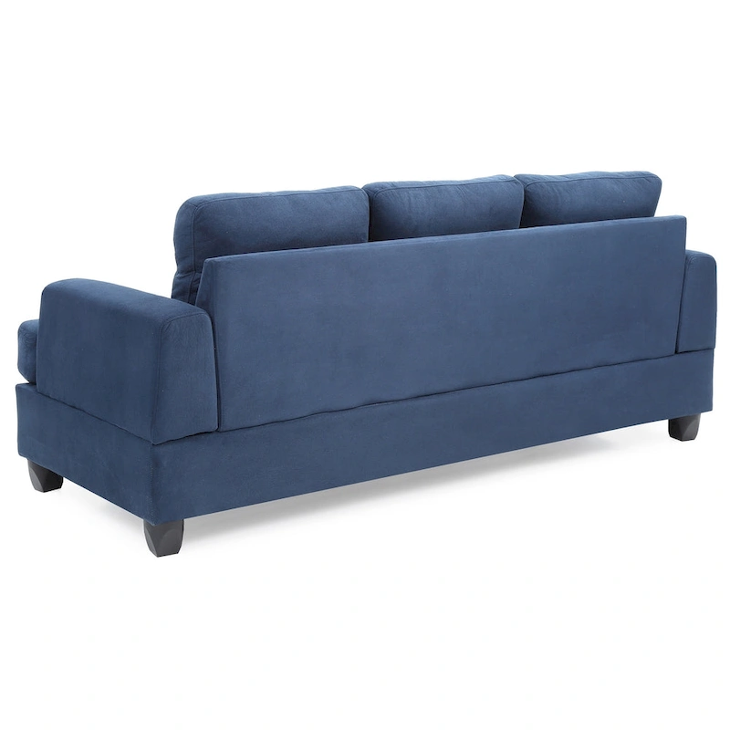 Sandridge 79 in. W Flared Arm Microfiber Straight Sofa - 34L x 79W x 36H
