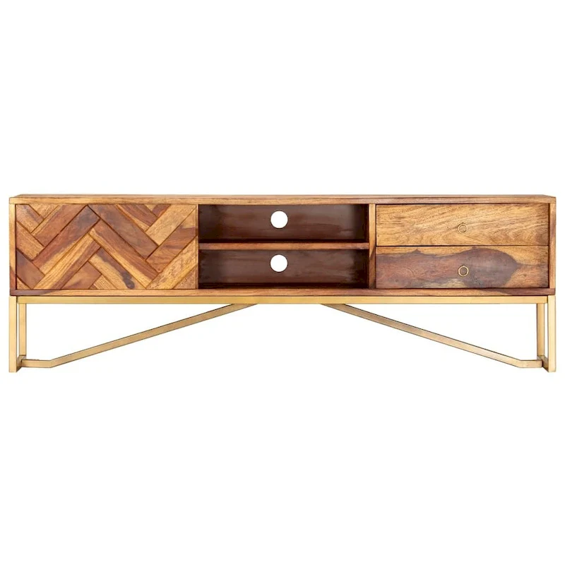 vidaXL TV Stand 55.1 x11.8 x17.7  Solid Wood Sheesham