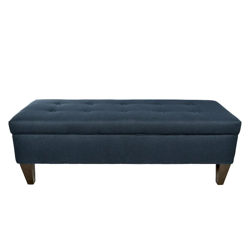 Brooke 10 Button Tufted Dawson7 Long Storage Bench Ottoman