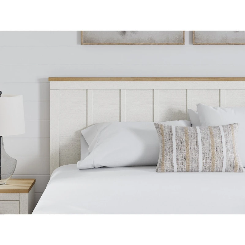 Signature Design by Ashley Linnocreek White/Brown Panel Headboard