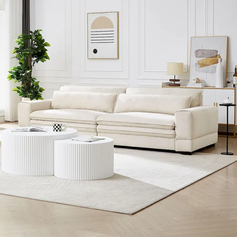 Green / Matt Black / Beige Upholstered 2-Seater Loveseat Sofa, Mid-Century Style