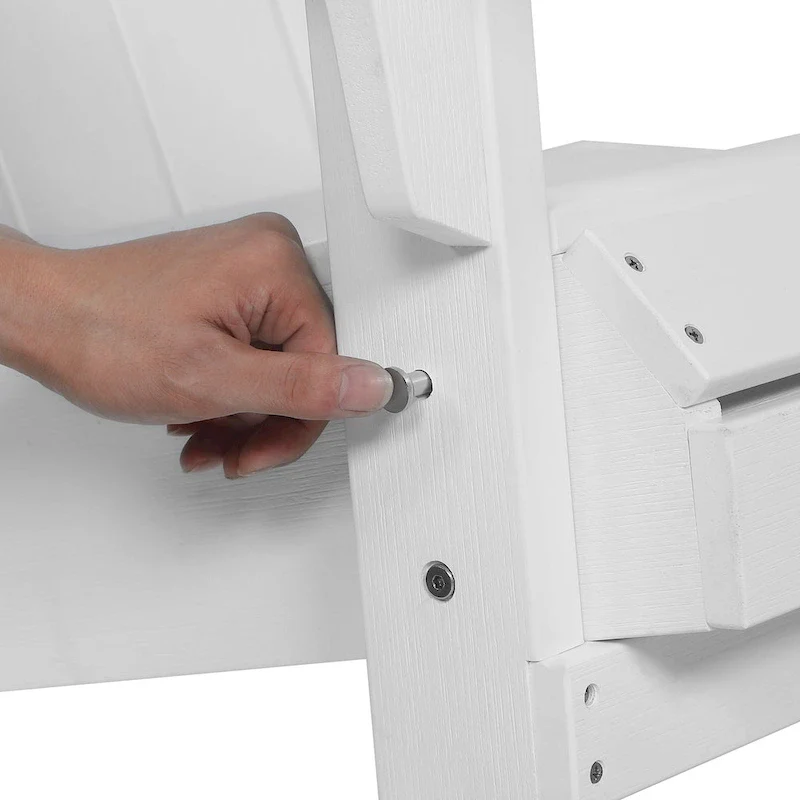 Seaton Folding Poly Adirondack Chair with Pull-out Ottoman, Set of 2