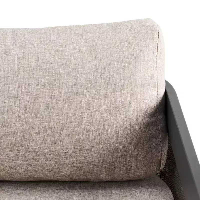 Christopher Knight Home Kailash Modern 50 Patio Aluminum Olefin Upholstered Loveseat