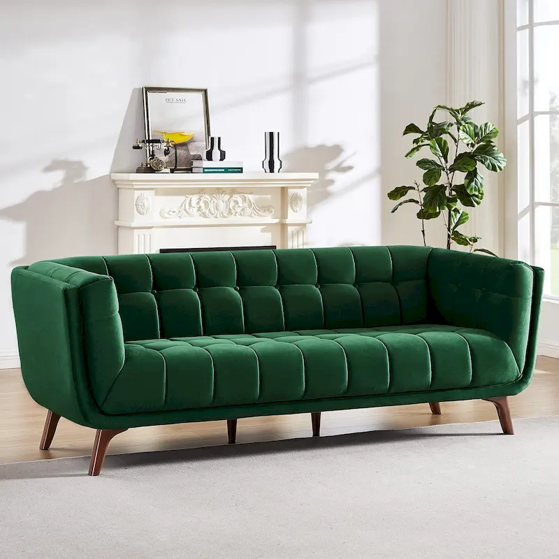 Modern Chesterfield Velvet Living Room Couch