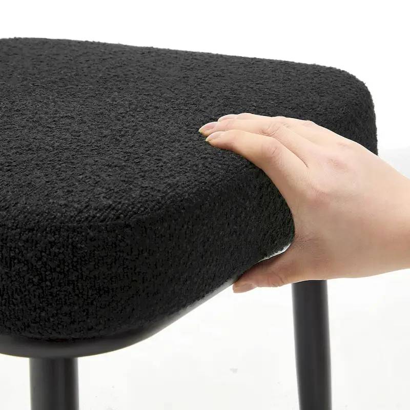 Upholstered Rattan Dining Chairs Side Chair Set of 2 - 33.86H x 18.9W x 22.83D