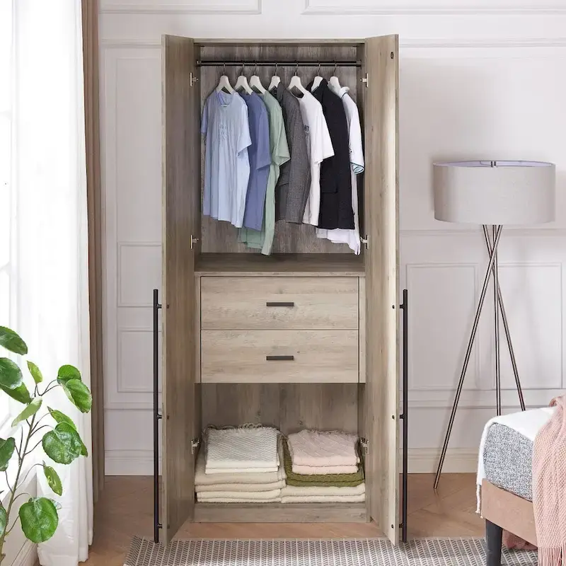 Freestanding Wardrobe Closet Armoire