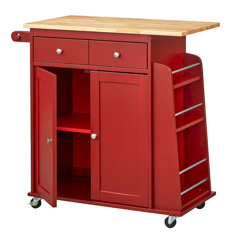 Simple Living Red Sonoma Kitchen Cart