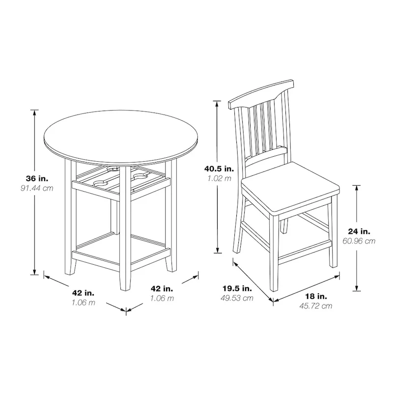 Simmons Antique White and Brown 5-piece Dining Set