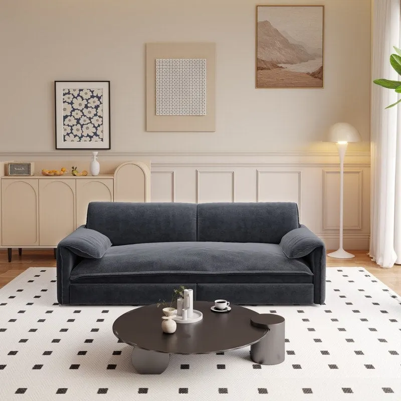 British Style Cube Ottoman Footstool | Upholstered, Compact, Living Room & Bedroom Footrest