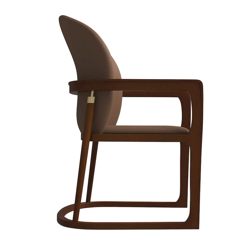 Modern Dining Chair in Upholstered Leather Svelta Series by LeisureMod