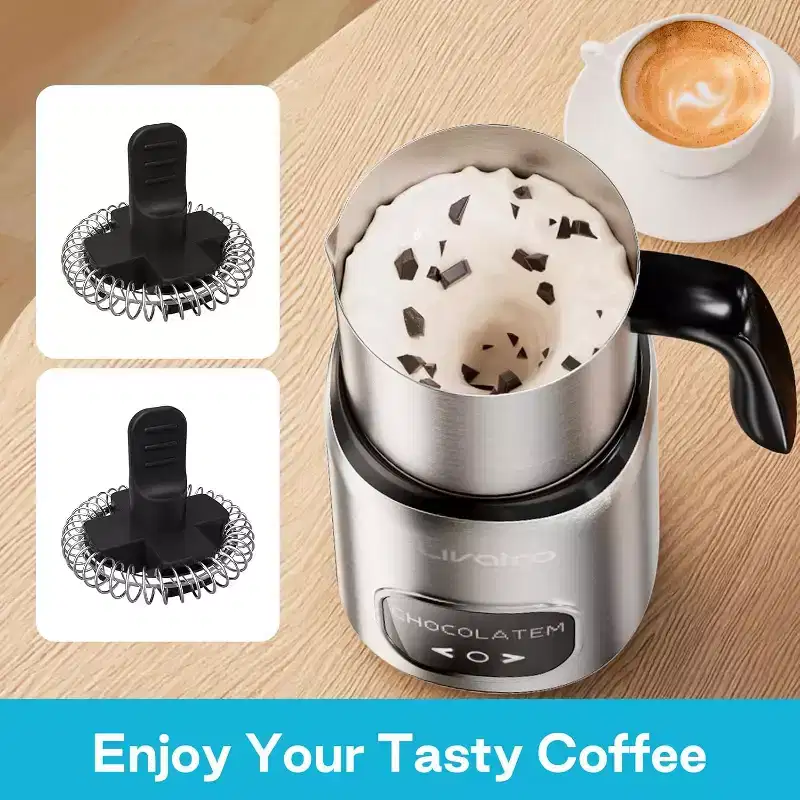 2-Pack Replacement Whisks for 12-in-1 Electric Milk Frother and Warmer, Automatic Milk Steamer and Frothing Whisks, Black 1.5 x 1.5 inches
