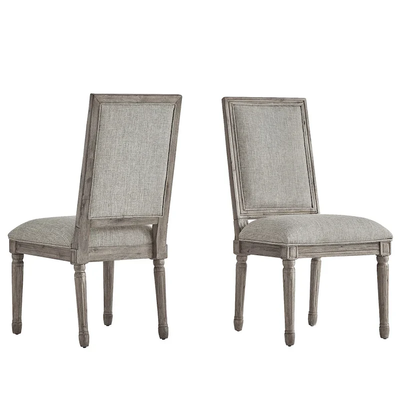 Deana Rectangular Linen Dining Chairs (Set of 2) by iNSPIRE Q Artisan