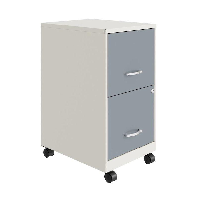 Space Solutions Pearl White 2-drawer Mobile File Cabinet