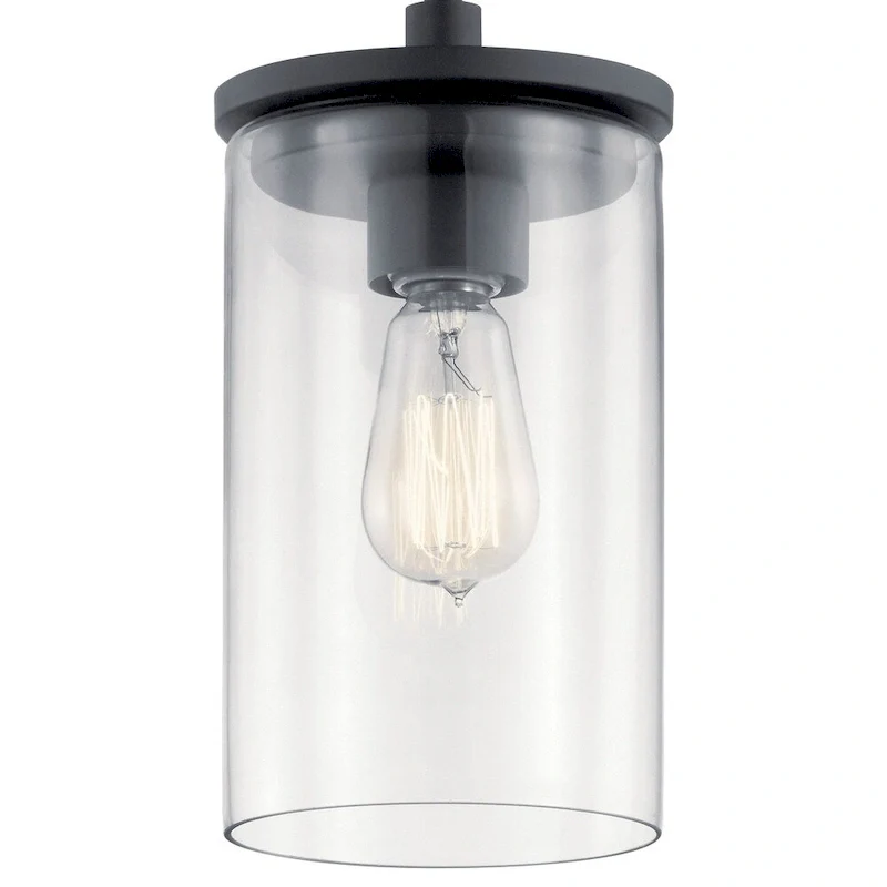 Kichler Lighting Crosby Black 1-Light Mini Pendant