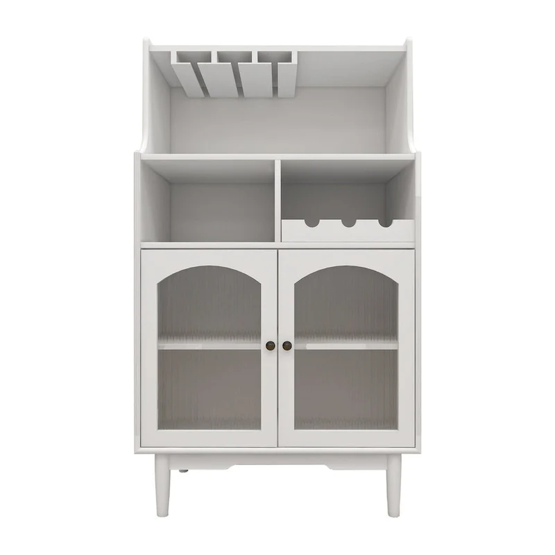 Wine Cabinet with Removable Wine Rack - Grey/White