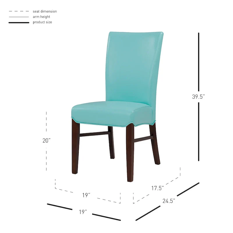 Milton Bonded Leather Dining Chairs (Set of 2) - na