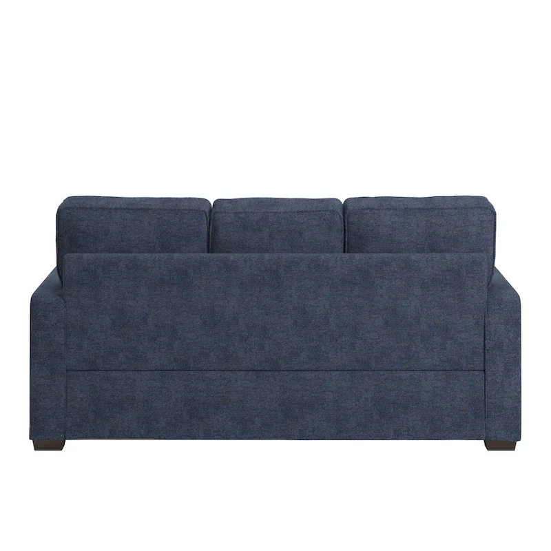 Fabric-cushioned square armchair sofa